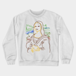 Simple Mona Lisa Crewneck Sweatshirt